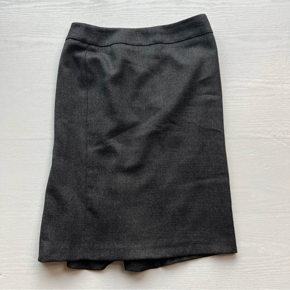 Maxmara Wool Trumpet Skirt Womens 12 Gray Knee Length